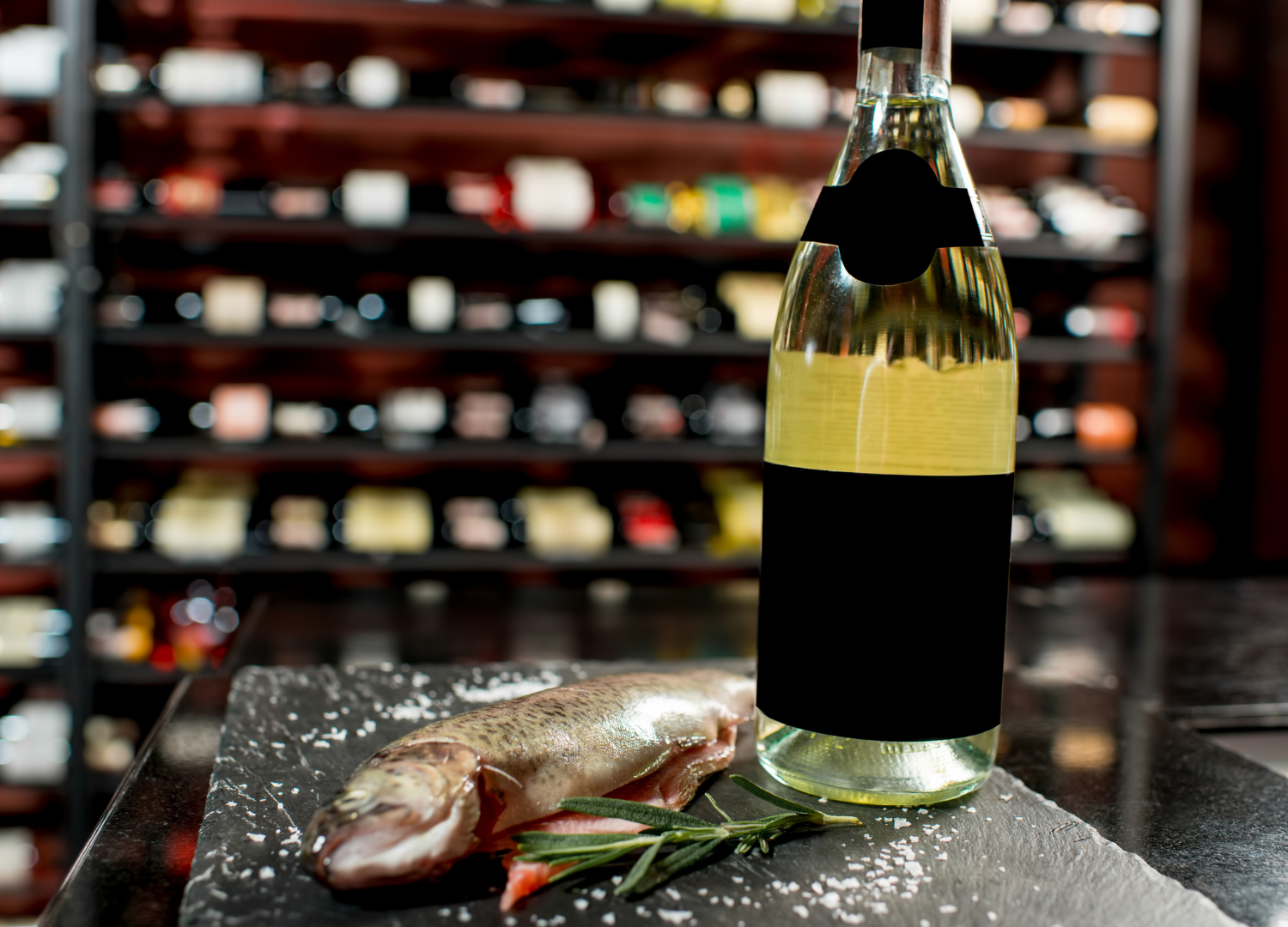 Trout and wine